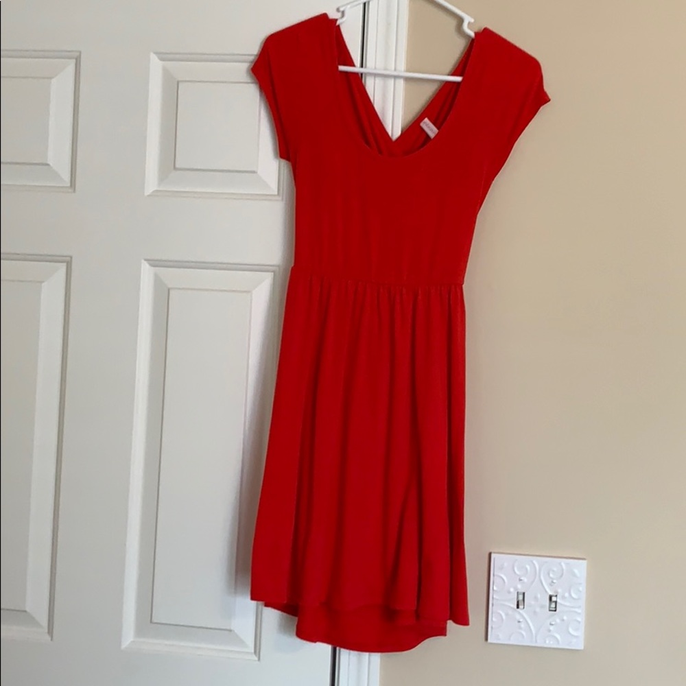 Open Back Red Dress
